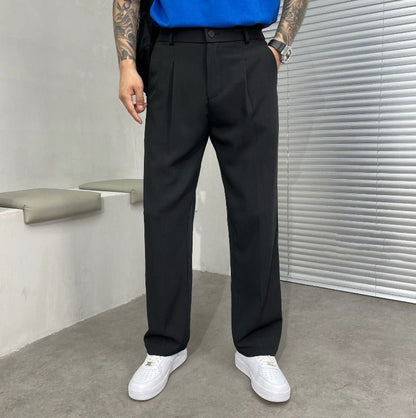 Double Pleat Wide Leg Dress Pants
