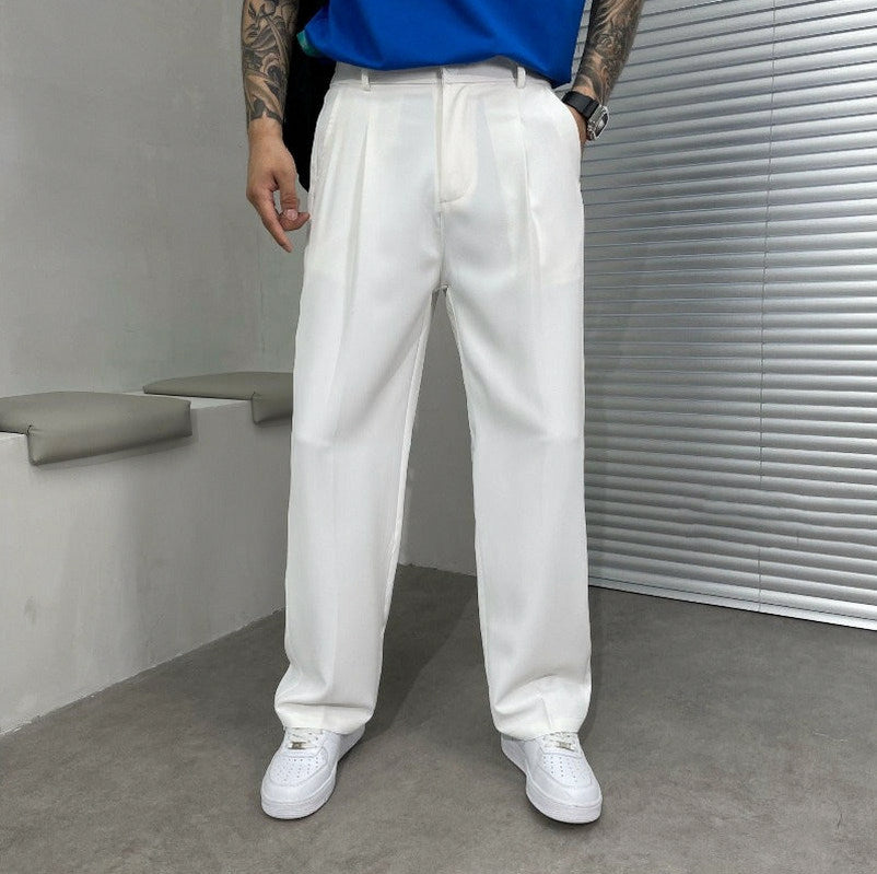 Double Pleat Wide Leg Dress Pants