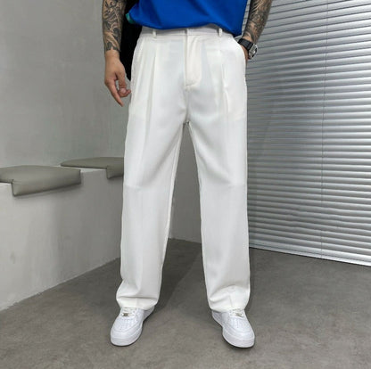 Double Pleat Wide Leg Dress Pants