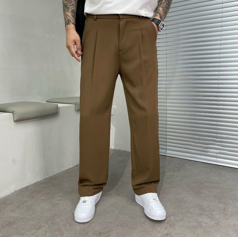 Double Pleat Wide Leg Dress Pants