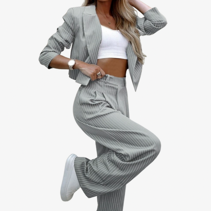 Striped Long Sleeve Two Piece Set