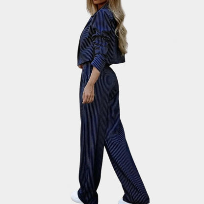 Striped Long Sleeve Two Piece Set