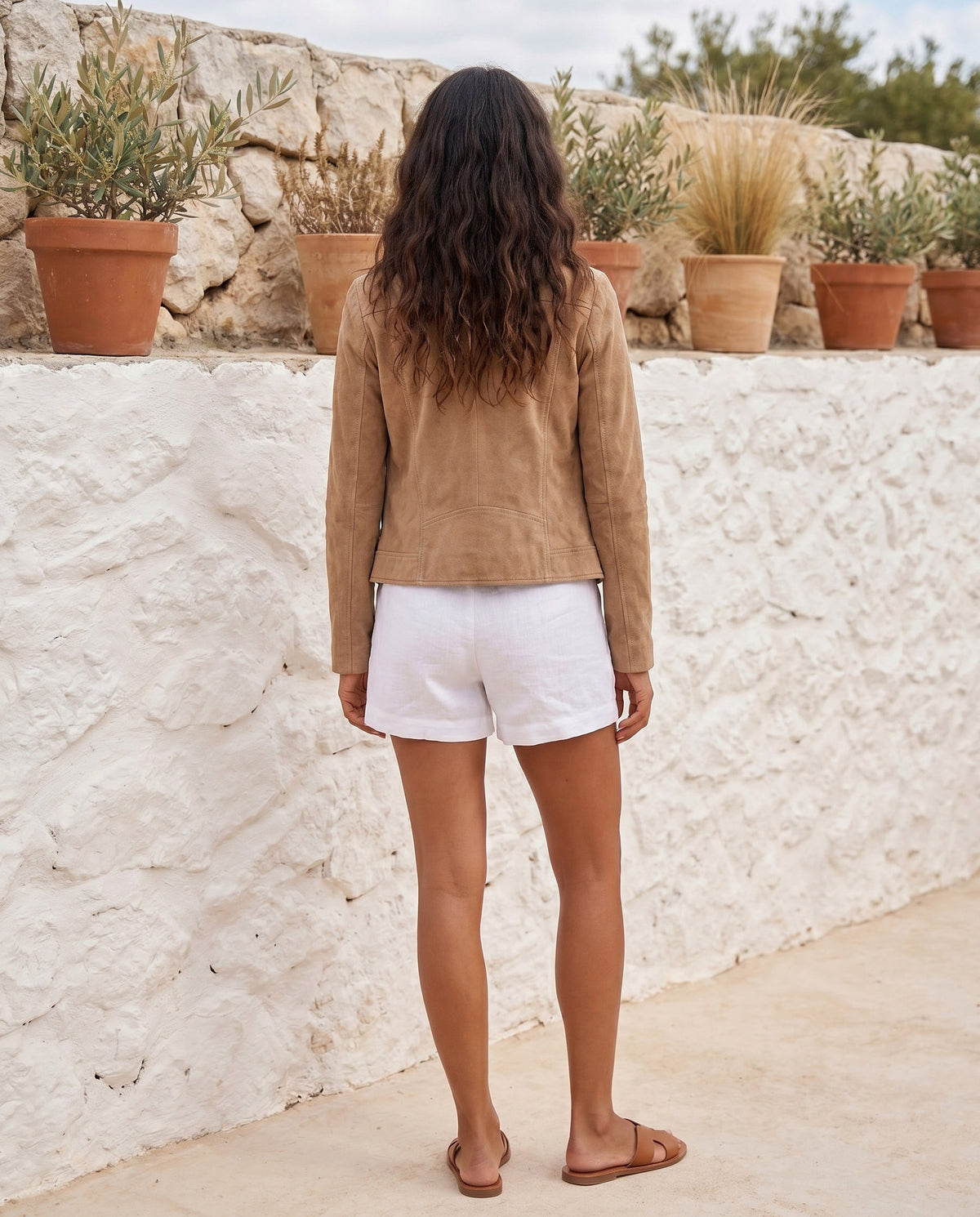 Suede Long Sleeve Moto Jacket