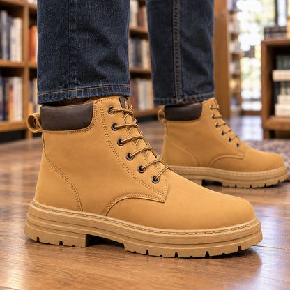 Suede Lug Sole Combat Boots