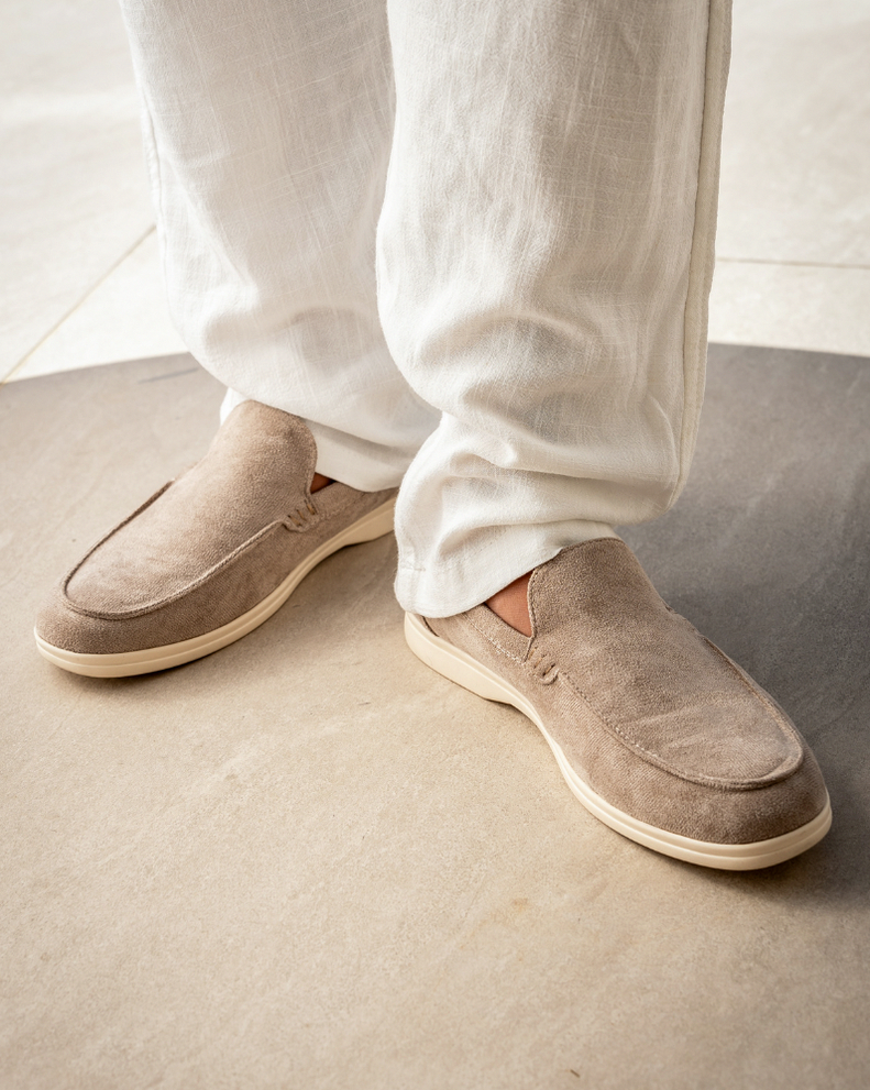 Suede Slip On Loafers