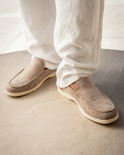 Suede Slip On Loafers
