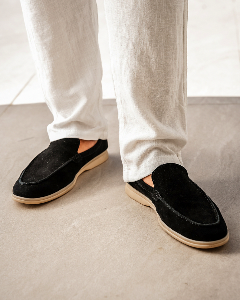 Suede Moc Toe Loafers