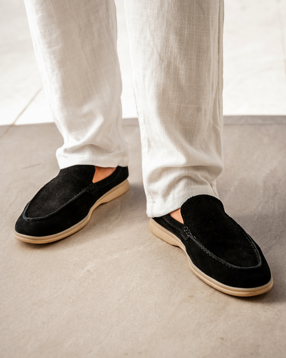 Suede Moc Toe Loafers