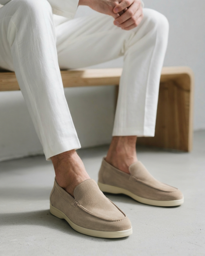 Suede Slip On Loafers