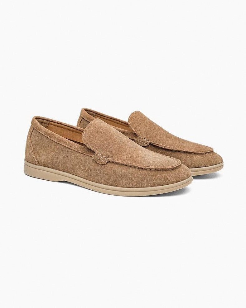 Suede Moc Toe Loafers