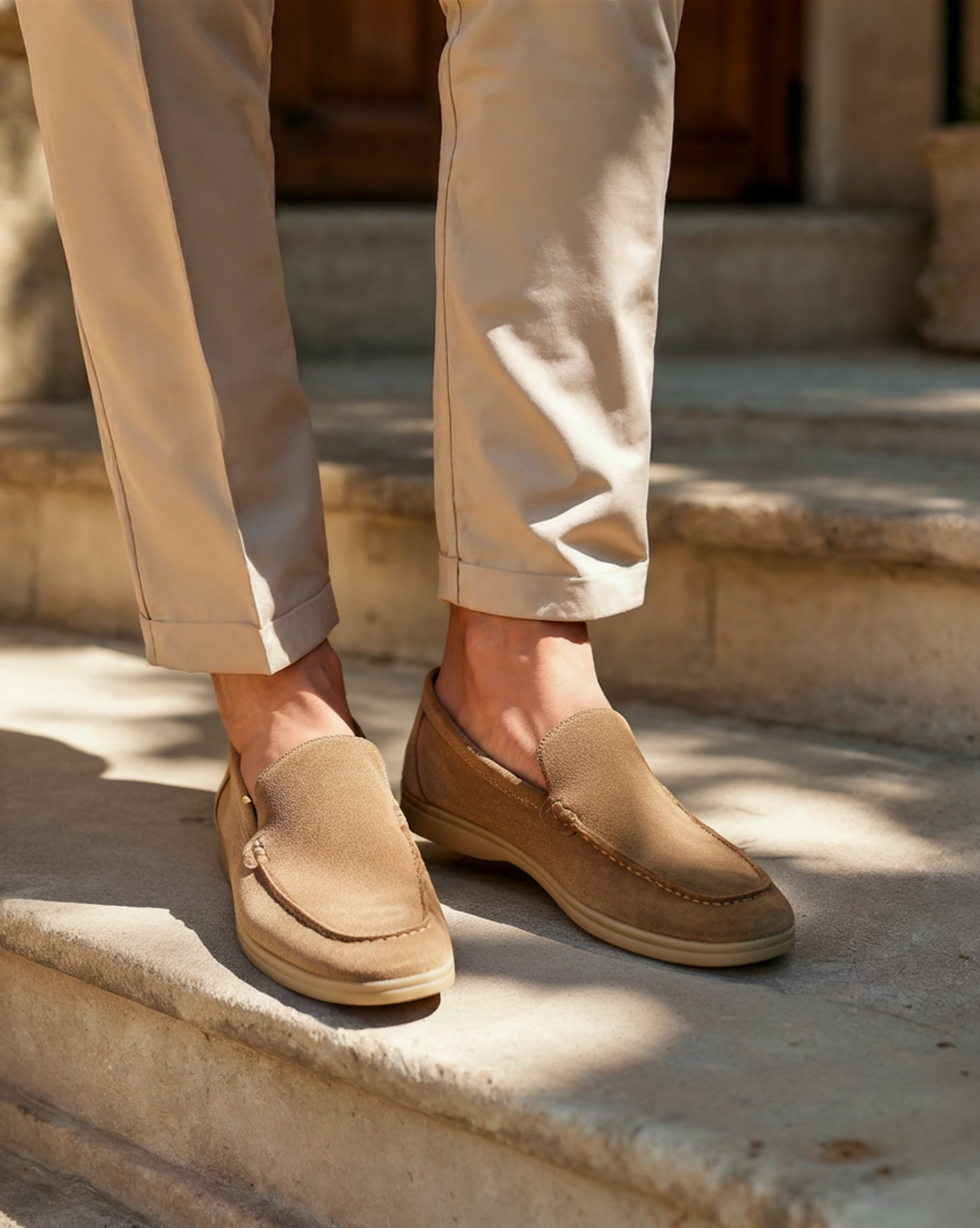 Suede Moc Toe Loafers