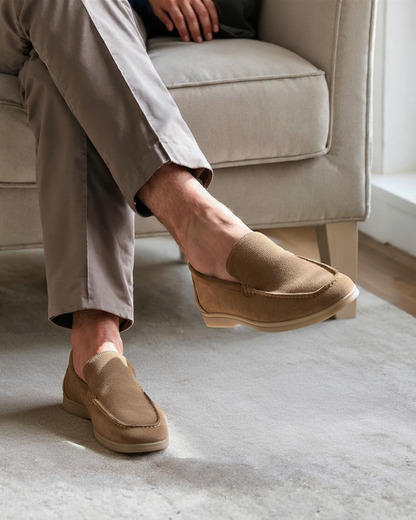 Suede Moc Toe Loafers