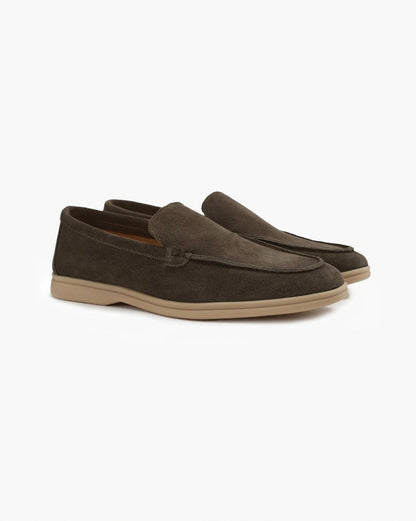 Suede Moc Toe Loafers