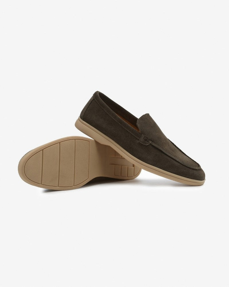 Suede Moc Toe Loafers