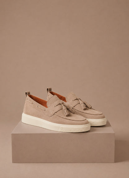 Suede Tassel Slip On Loafers