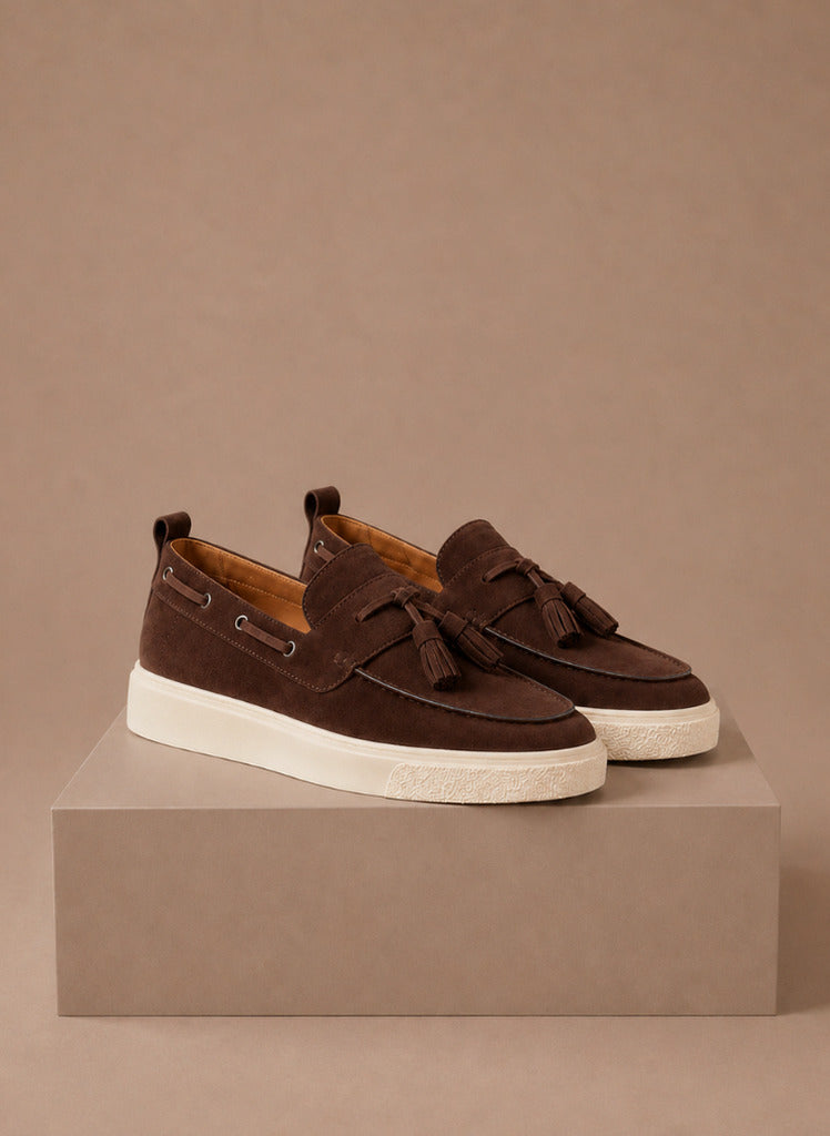 Suede Tassel Slip On Loafers
