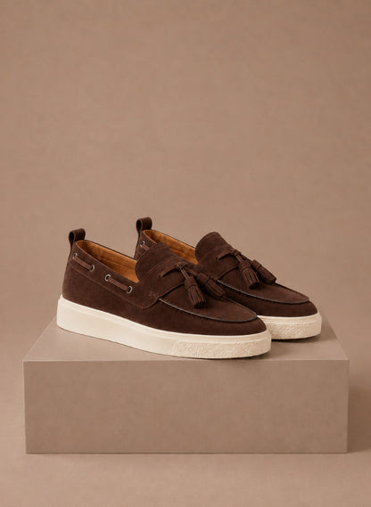Suede Tassel Slip On Loafers