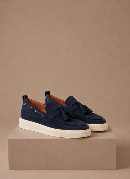 Suede Tassel Slip On Loafers