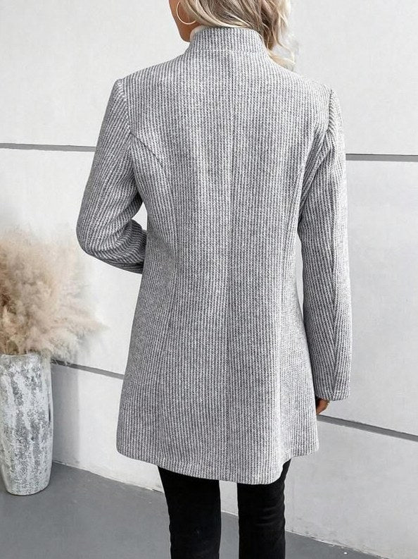 Tweed Long Sleeve Button Coat