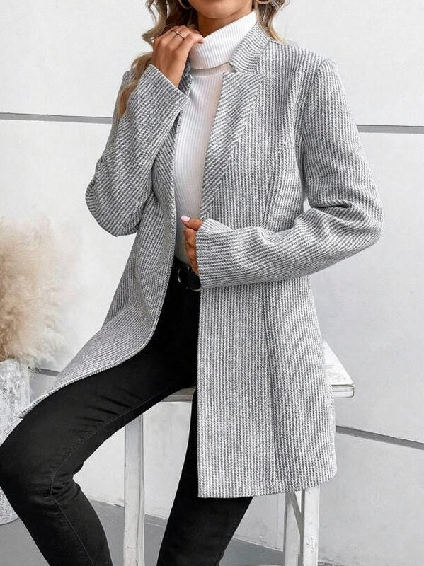 Tweed Long Sleeve Button Coat