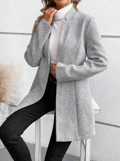 Tweed Long Sleeve Button Coat