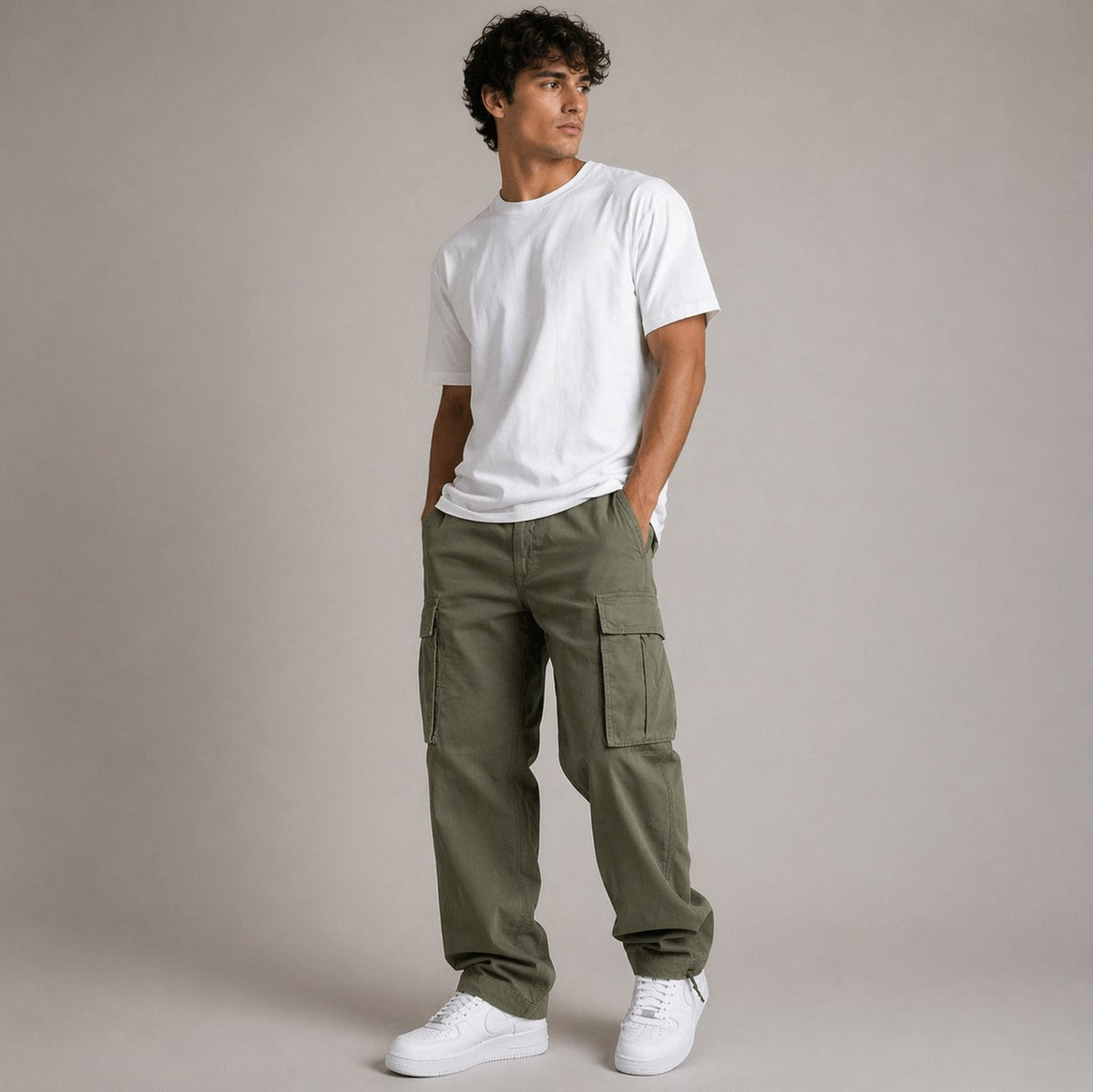 Twill Relaxed Fit Cargo Pants