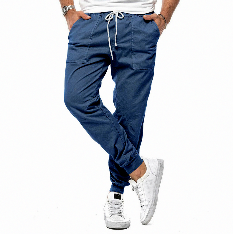 Twill Relaxed Fit Drawstring Joggers