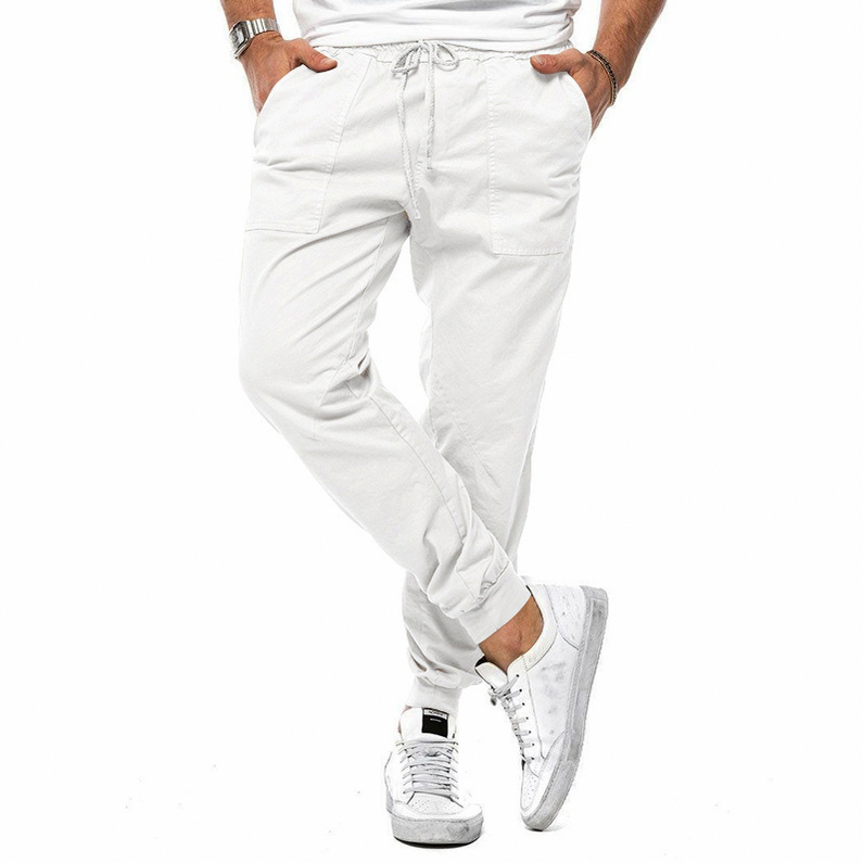 Twill Relaxed Fit Drawstring Joggers