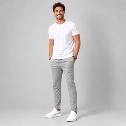 Twill Slim Fit Drawstring Joggers