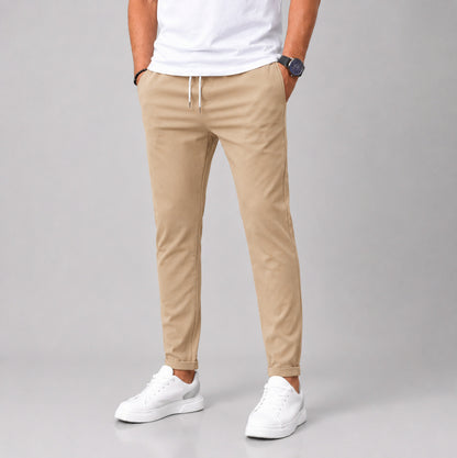 Twill Slim Fit Drawstring Joggers