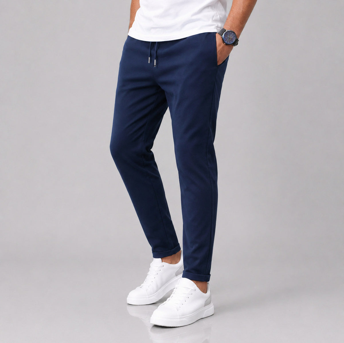 Twill Slim Fit Drawstring Joggers