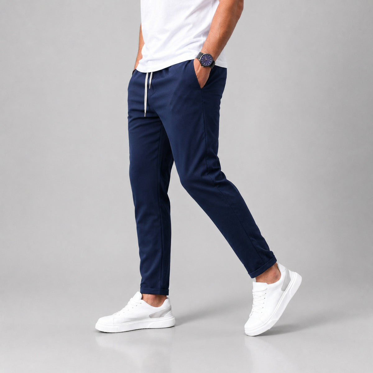 Twill Slim Fit Drawstring Joggers