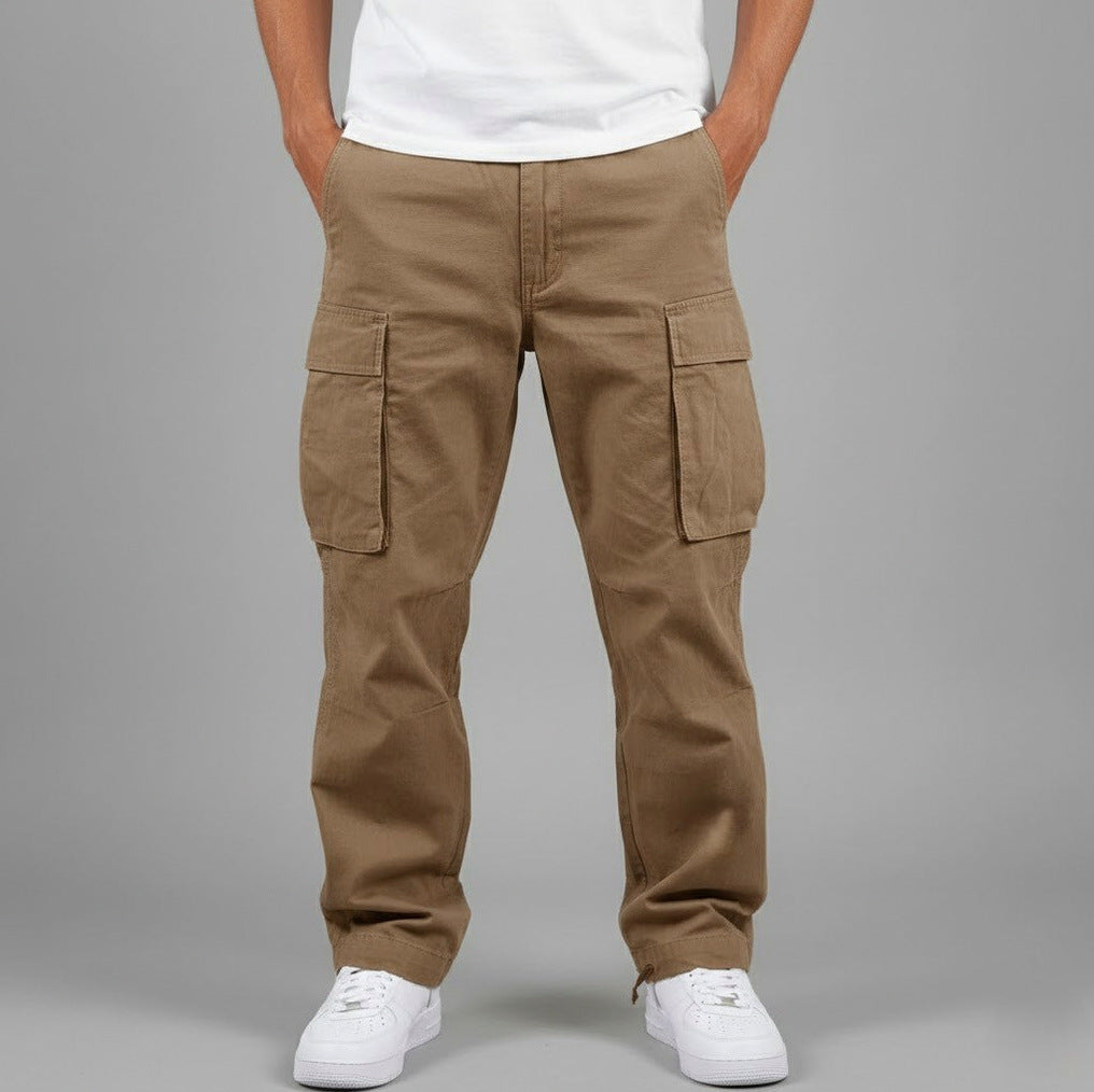 Twill Straight Leg Cargo Pants