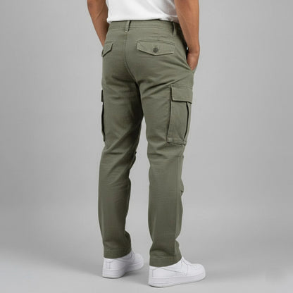 Twill Straight Leg Cargo Pants