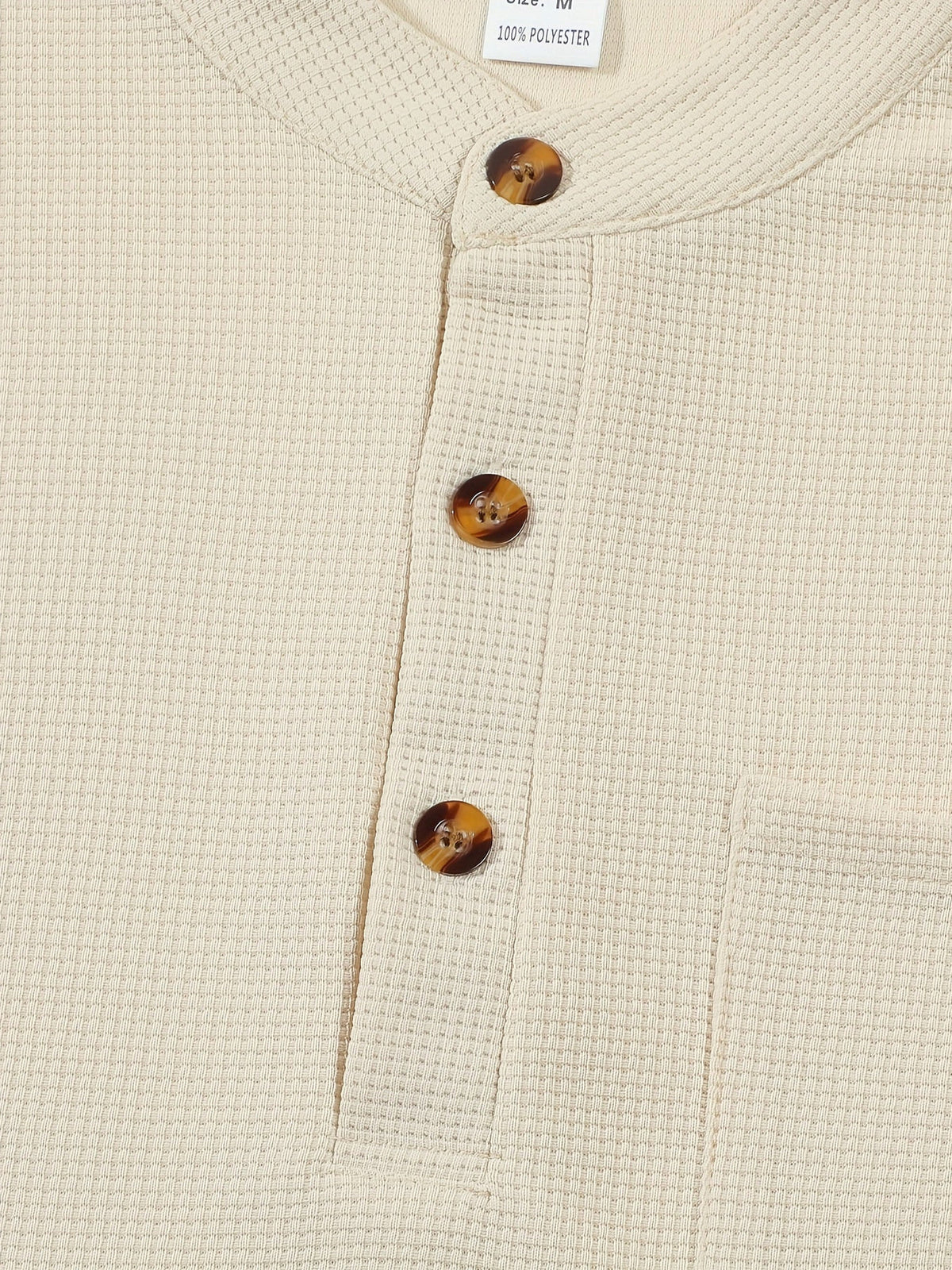 Waffle Chest Pocket Henley Shirt