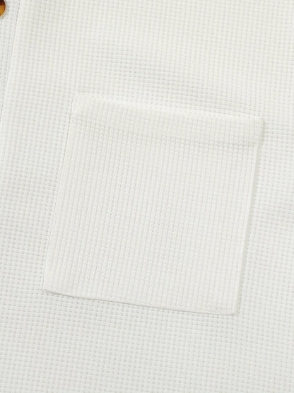 Waffle Chest Pocket Henley Shirt