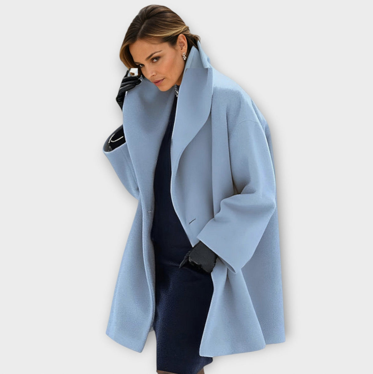Wide Lapel Long Sleeve Oversized Coat