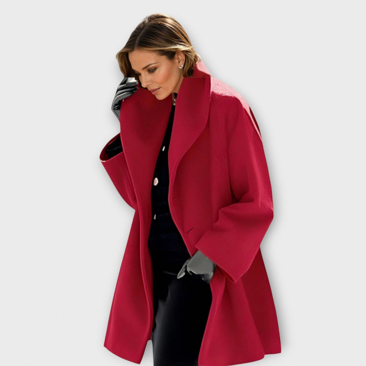 Wide Lapel Long Sleeve Oversized Coat